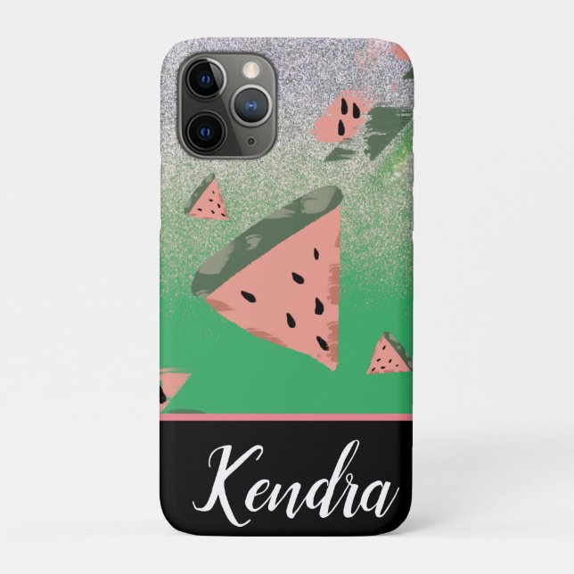 Summer Watermelon Illustration Pattern Sparkle Case-Mate iPhone Hülle (Rückseite)