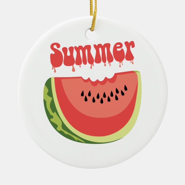 Summer Watermelon Keramik Ornament (Vorne)
