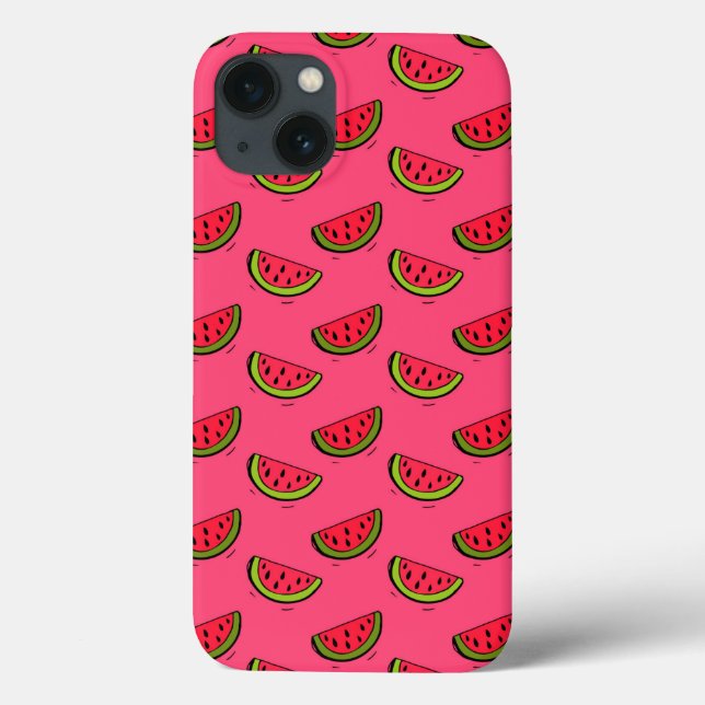 Summer Watermelon on Pink Pattern Case-Mate iPhone Hülle (Rückseite)
