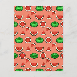 Summer Watermelon Pattern Postkarte