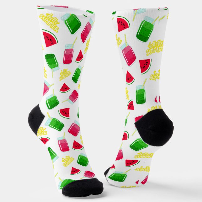 Summer Watermelon Pattern Socks Socken (Gewinkelt)
