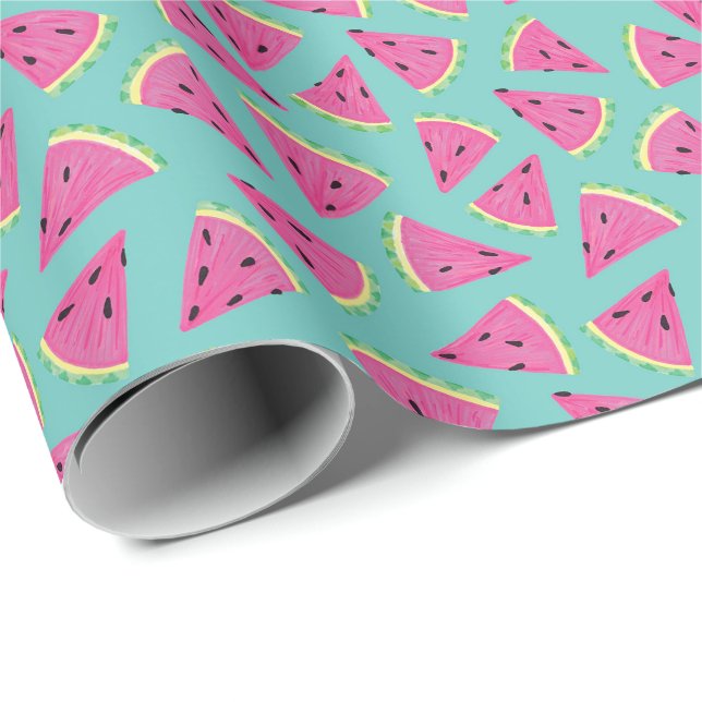 Summer Watermelon Patttern Geschenkpapier (Rolleneckpunkt)