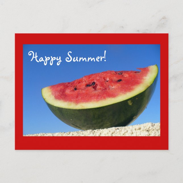 Summer Watermelon Postcard Postkarte (Vorderseite)