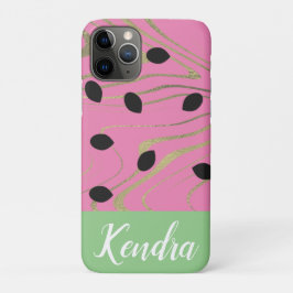Summer Watermelon Seed Gold Swirl Illustration Case-Mate iPhone Hülle