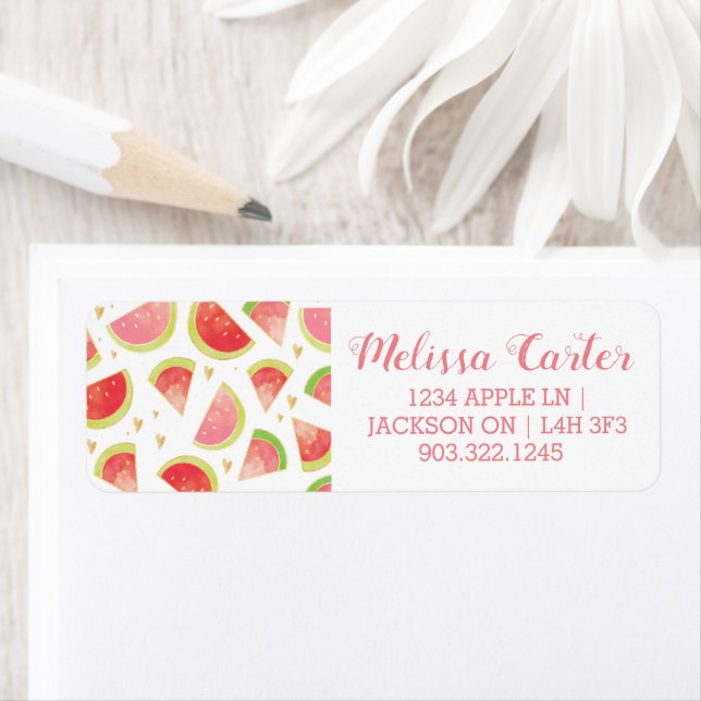 Summer Watermelon Slices & Gold Herzdesign (Insitu)