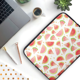 Summer Watermelon Slices & Gold Herzdesign Laptopschutzhülle