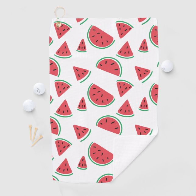 Summer Watermelon Slices Pattern Golfhandtuch (Insitu)