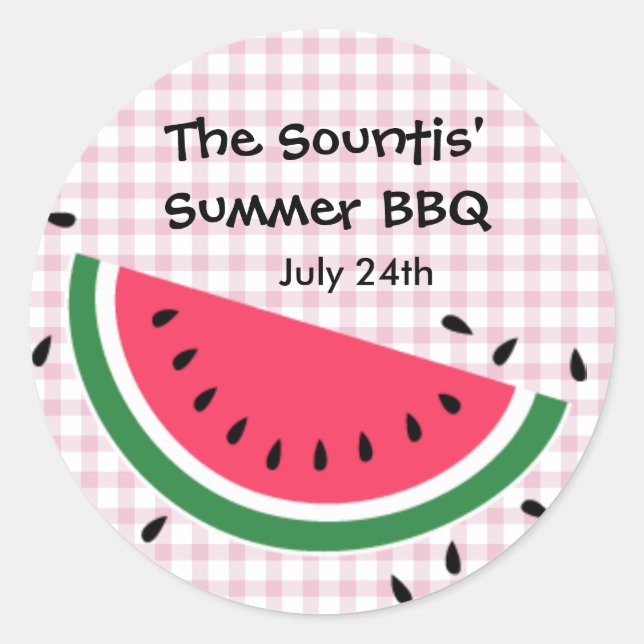 Summer Watermelon Sticker (Vorderseite)