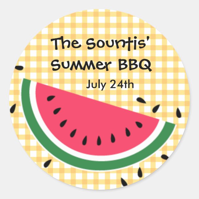 Summer Watermelon Sticker (Vorderseite)