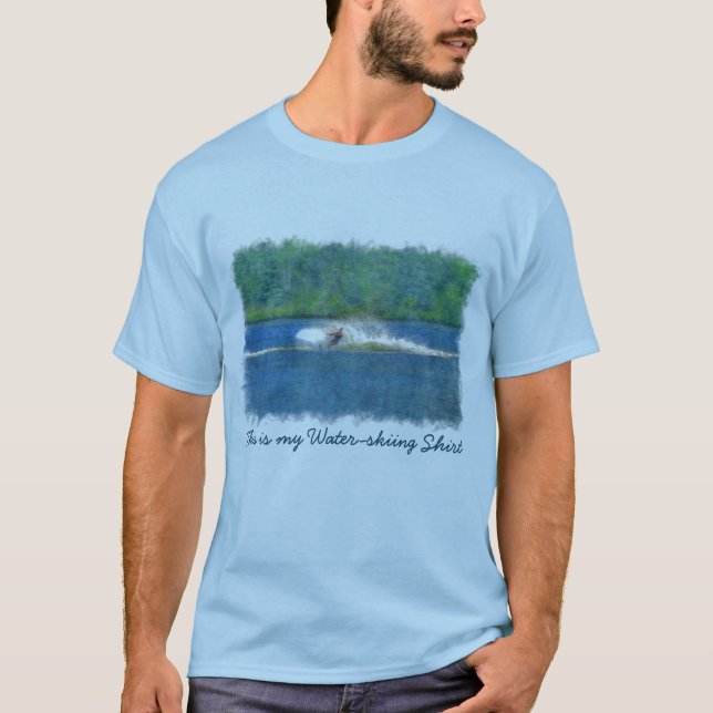 Summer Waterskier und Lake T-Shirt (Vorderseite)