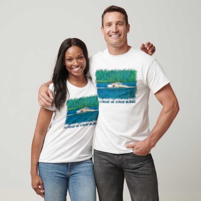 Summer Waterskier und Lake T-Shirt (Unisex)
