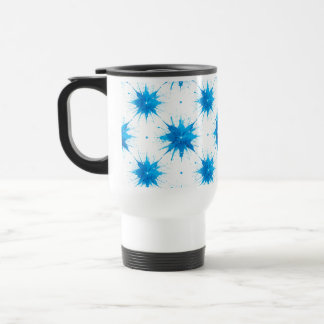 Summer Waves Blue Splashes Geometrisches Travel Mu Reisebecher