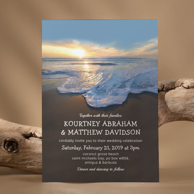Summer Wedding am Ocean Beach Einladung (Von Creator hochgeladen)