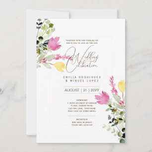 Summer Wedding hübsche Blume Romantischer Stil Einladung