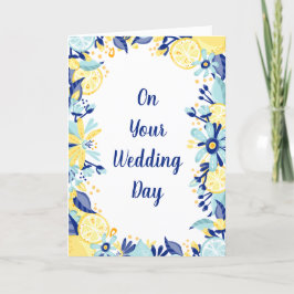 Summer Wedding Lemons Custom Message Karte
