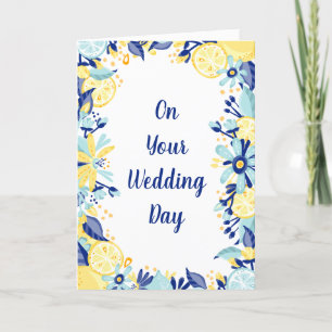 Summer Wedding Lemons Custom Message Karte