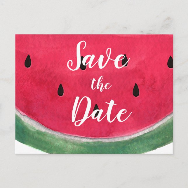 Summer Wedding Save the Date Postcards Ankündigungspostkarte (Vorderseite)