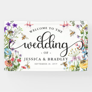 Summer Wedding Wildblume & BumbleBee Banner
