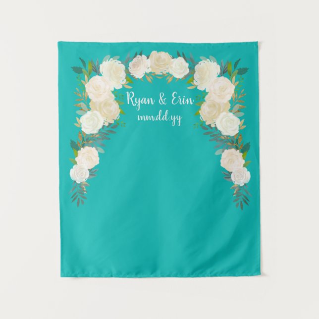 Summer Wedeption Backdrop Foto Messestand Prop Wandteppich (Vorderseite)
