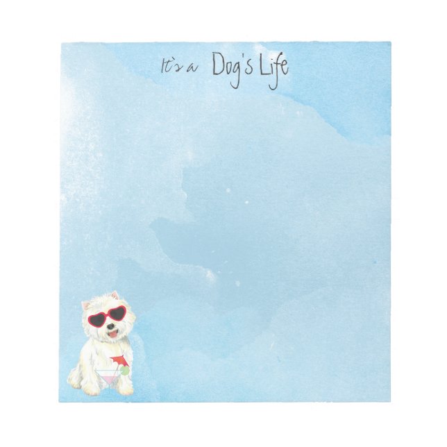 Summer Westie Notizblock (Vorderseite)