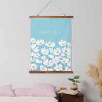 Summer White Cosmos Blume Individuelle Name
