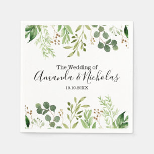 Summer Wild Meadow   Grüne Hochzeit Serviette