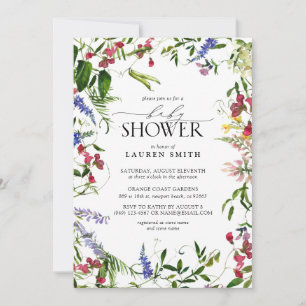 Summer Wildblume Baby Dusche Einladung