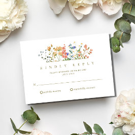Summer Wildblume Boho Wedding RSVP
