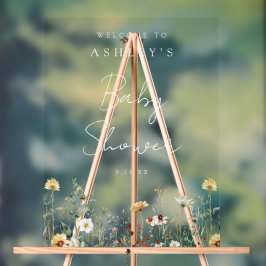 Summer Wildblume Field Baby Dusche Acrylschild