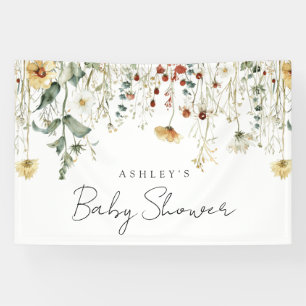 Summer Wildblume Field Baby Dusche Banner