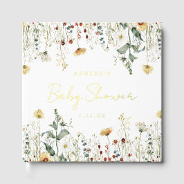 Summer Wildblume Field Baby Dusche Gästebuch