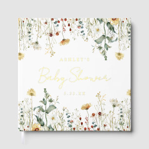 Summer Wildblume Field Baby Dusche Gästebuch