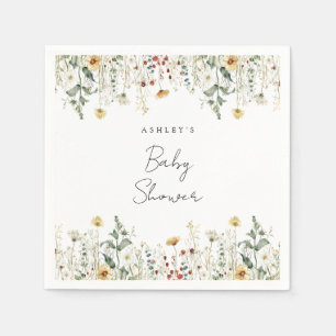 Summer Wildblume Field Baby Dusche Serviette