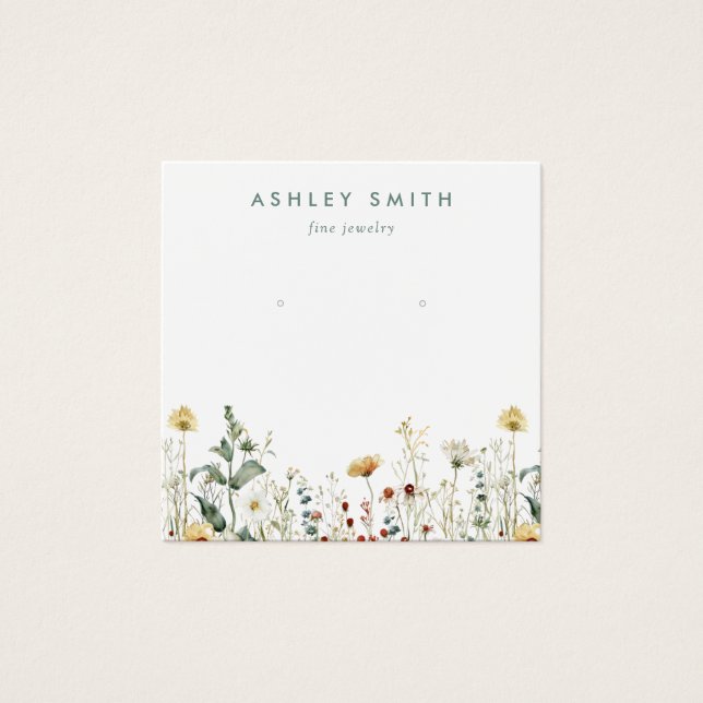 Summer Wildblume Field Earring Display Card (Vorderseite)