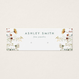 Summer Wildblume Field Earring Display Card