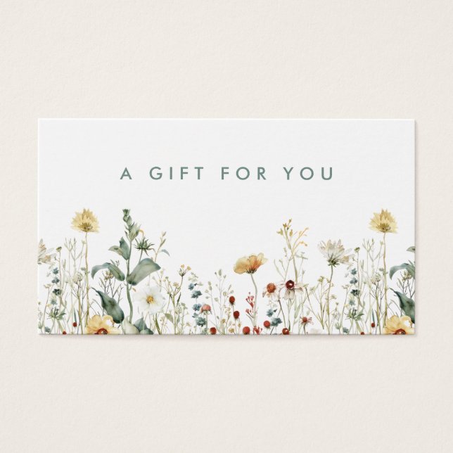 Summer Wildblume Field Gift Card (Vorderseite)