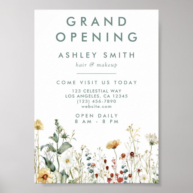 Summer Wildblume Field Grand Opening Poster (Vorne)