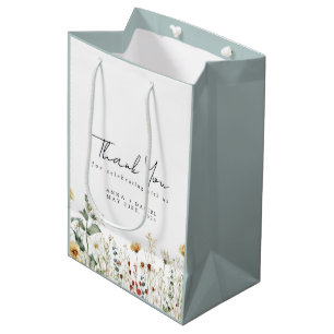 Summer Wildblume Field Wedding Vielen Dank Mittlere Geschenktüte