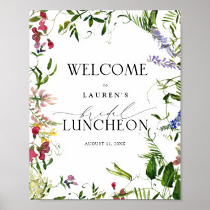 Summer Wildblume Floral Bridal Luncheon Willkommen Poster