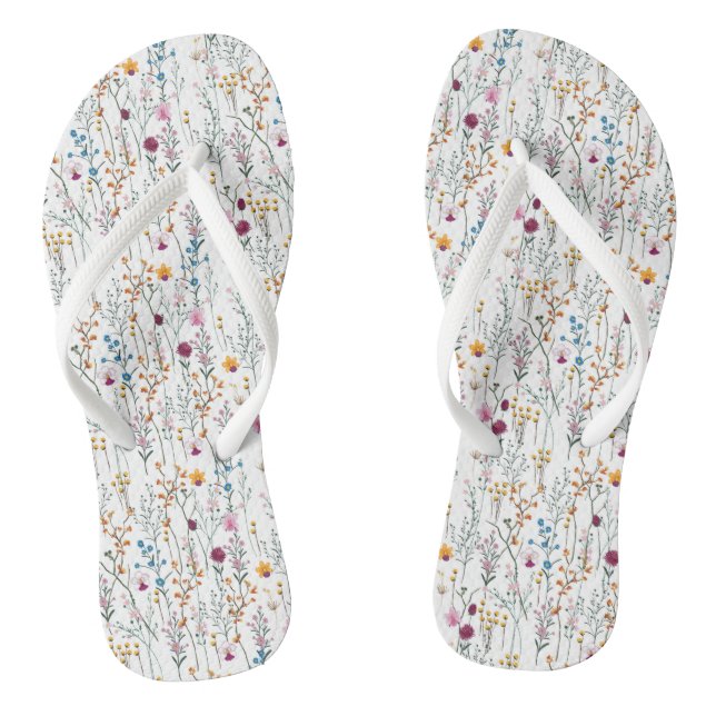 Summer Wildblume Pattern Flip Flops (Fußbett)