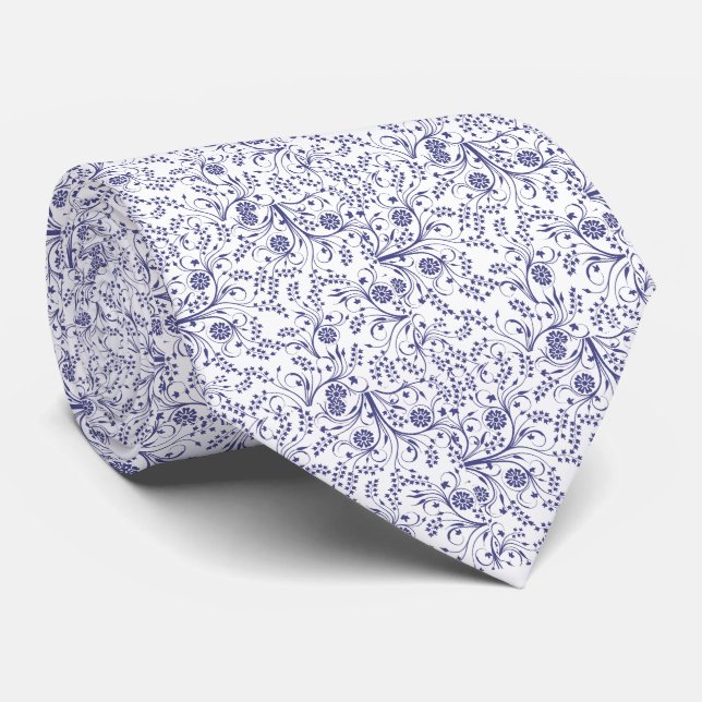 Summer Wildblume Pattern Neck Tie Krawatte (Gerollt)