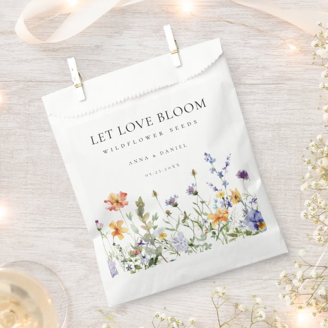 Summer Wildblume Seeds Gastgeschenk Hochzeit Bag Geschenktütchen (Ausgeschnitten)