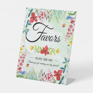 Summer Wildblumen Gastgeschenke Hochzeiten Pedesta Sockelschild