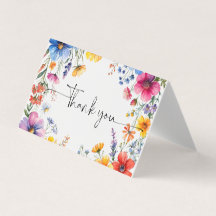 Summer Wildblumen Kinderdusche Danke Karte