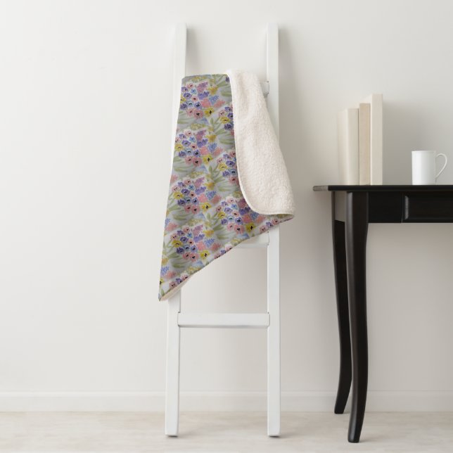 Summer Wildblumen Sherpa Blanket Sherpadecke (Beispiel)