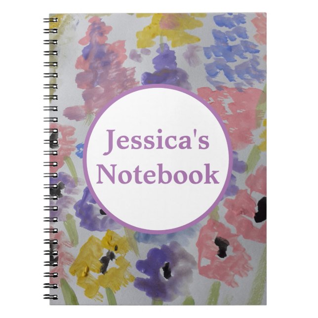 Summer Wildblumen Spiral Notebook Notizblock (Vorderseite)