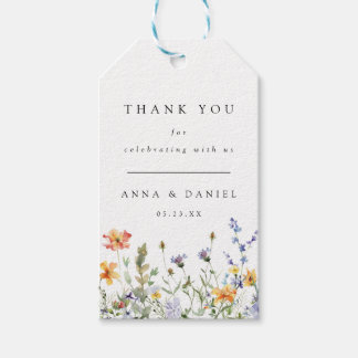 Summer Wildflower Garden Wedding Favor Gift Tags Geschenkanhänger