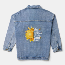 Summer Wildflowers and  Sunshine Jeansjacke