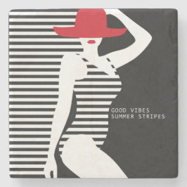 Summer Woman Stone Untersetzer