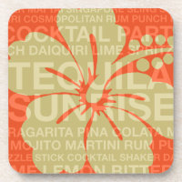 Summer Words Cocktails und Hibiskus-Untersetzer